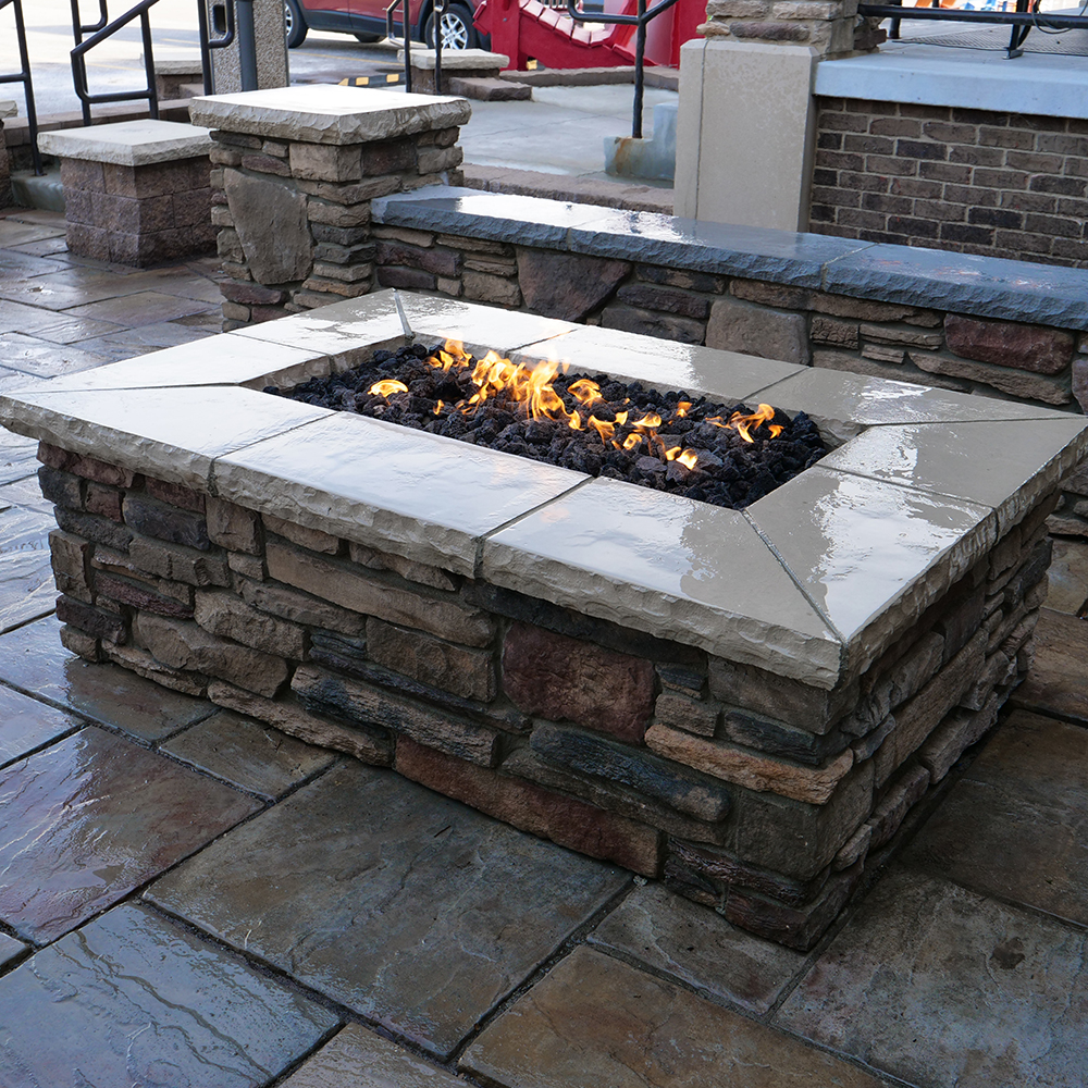 stone oolite fire pit